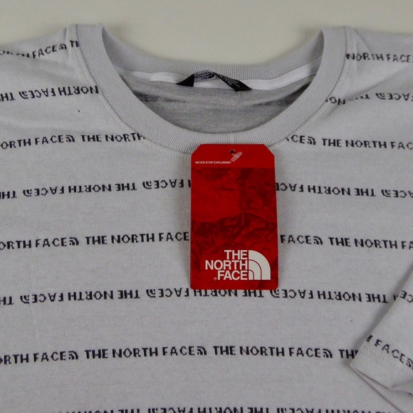 The North Face Allover Logo Print T-Shirt TNF NWT - Picture 1 of 6